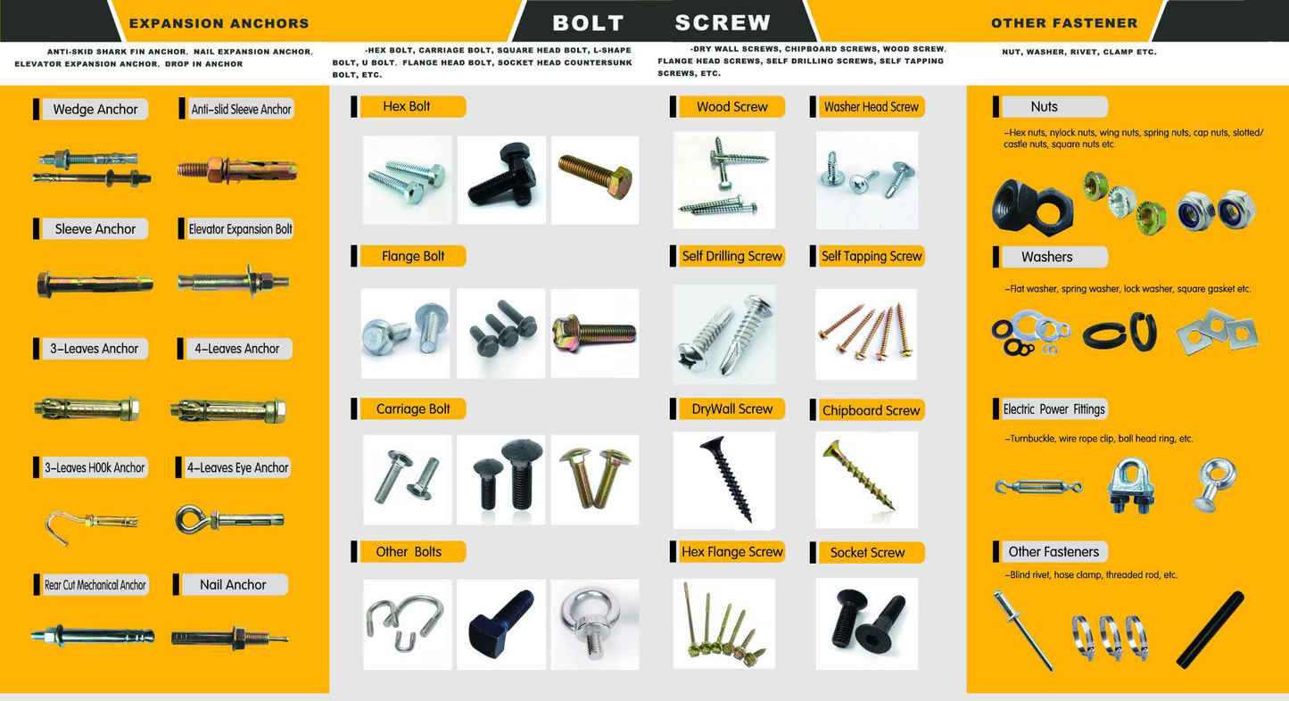 metal parts screws